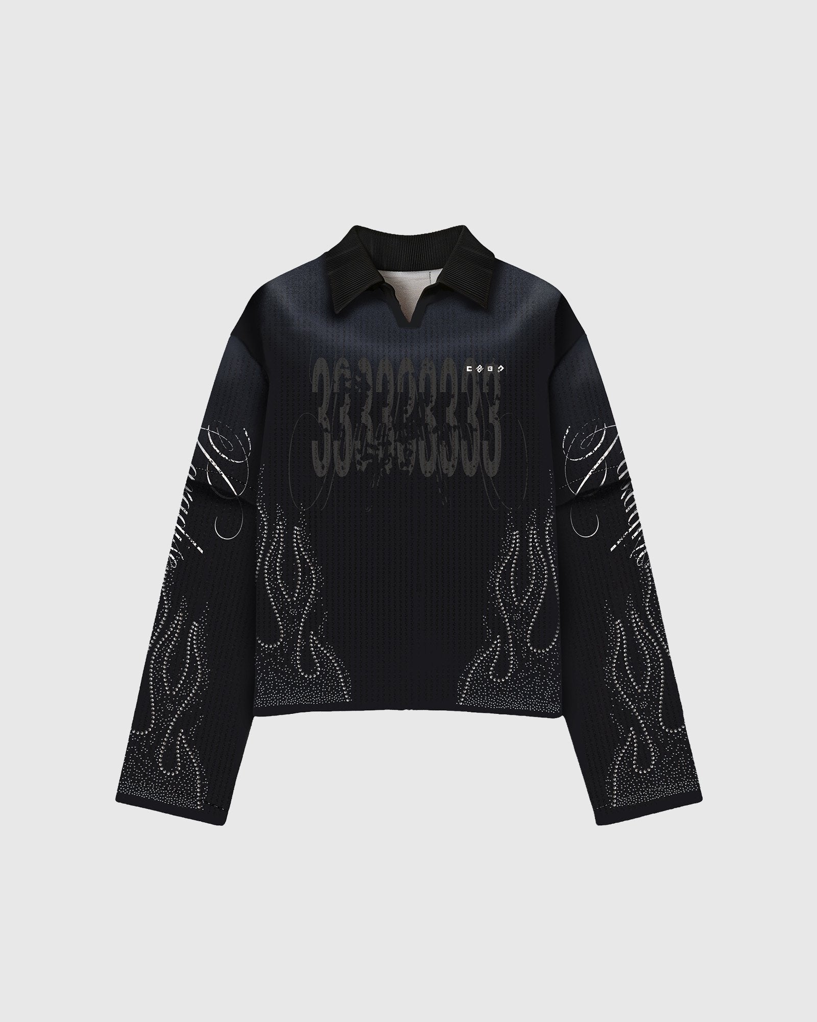 Paradise Long Sleeves Black – Waffle Series
